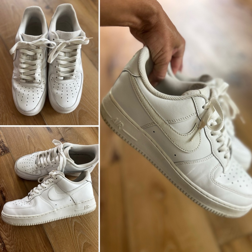 Nike Air Force 1 Low Triple White Men’s Sneakers Size 9.5 Clean AF1